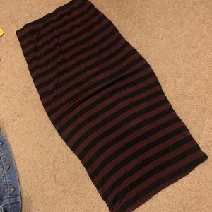 Stripes maxi skirt